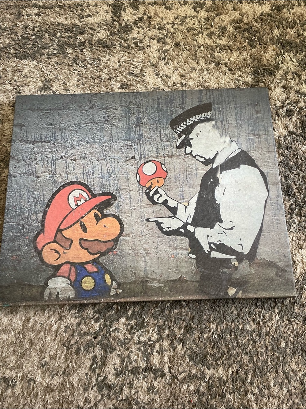 Pingo World Banksy Graffiti Wall Art Mario And Policeman